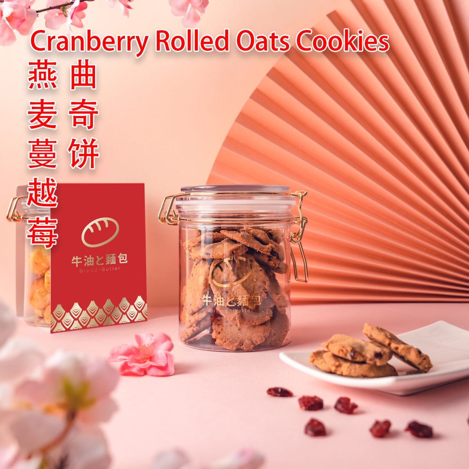 Cranberry Rolled Oats Cookies